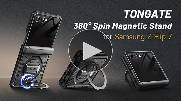 Amazon.com: TONGATE for Z Flip 7 Case with 360° Spin