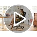 COLAMY High Back Executive Office Chair - Ergonomic Home Computer Desk Leather Chair with Padded Flip-up Arms, Adjustable Tilt Lock, Swivel Rolling Chair for Adult Working Study, B image 4