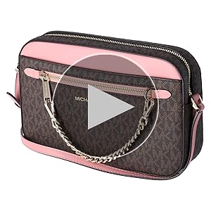 Michael Kors Jet Set Large Leather Crossbody Bag (PrimRose