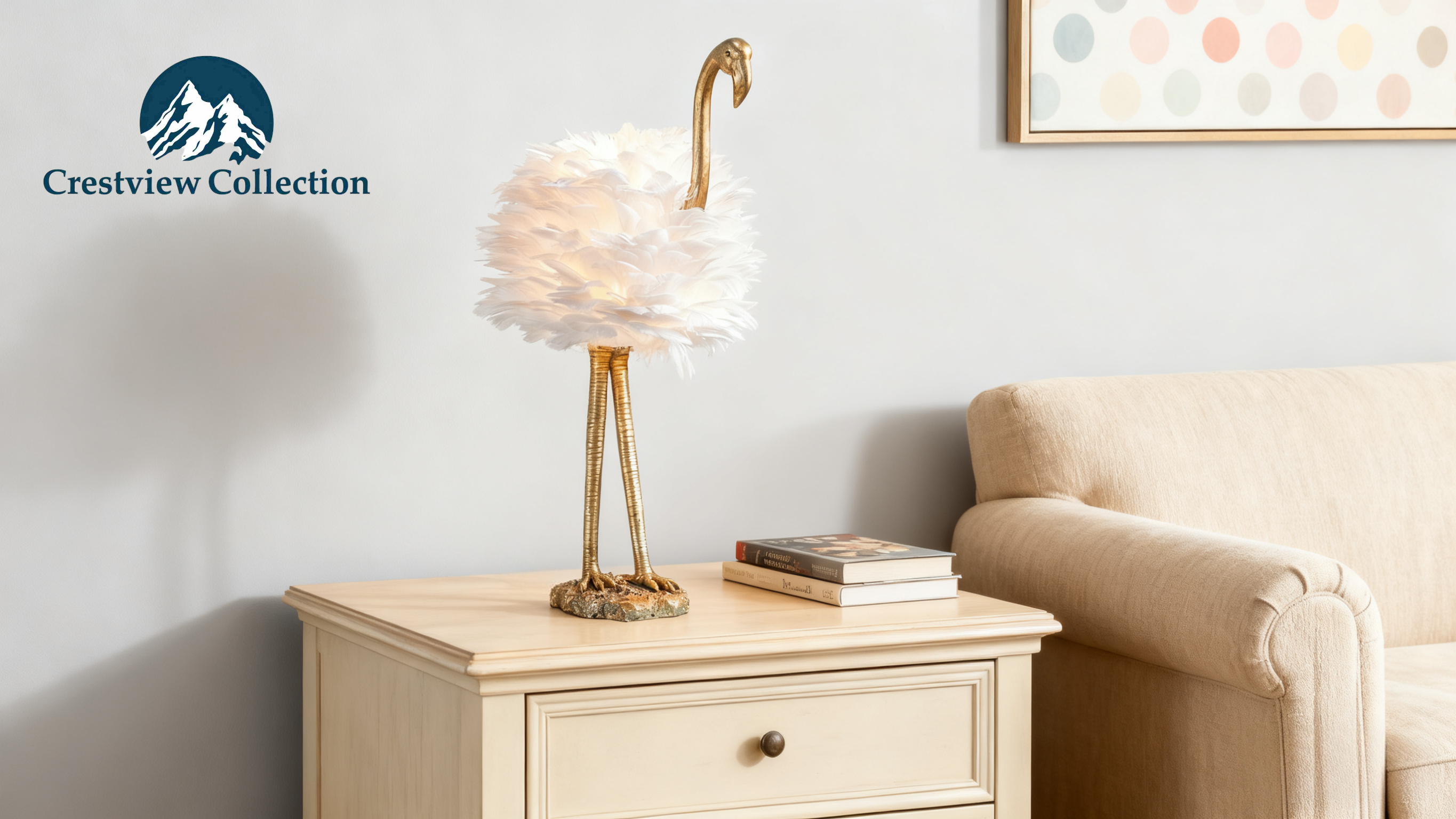 浜ちゃん様 フローライト フクロウ 瑪瑙スライス付き Crestview Collection Flamingo Table Lamp, 29.5