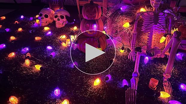 purple's♡2点 Amazon.com: ODEETRONIC Orange & Purple Halloween Lights