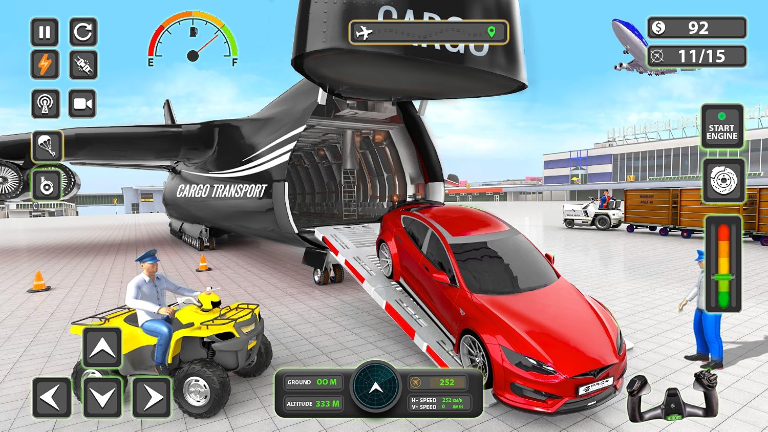 Flugzeug-Flugsimulator, realistischer Pilot, Flugzeugflug, Himmelsrennen, Offroad-Auto, Fr - Mise en situation et utilisation