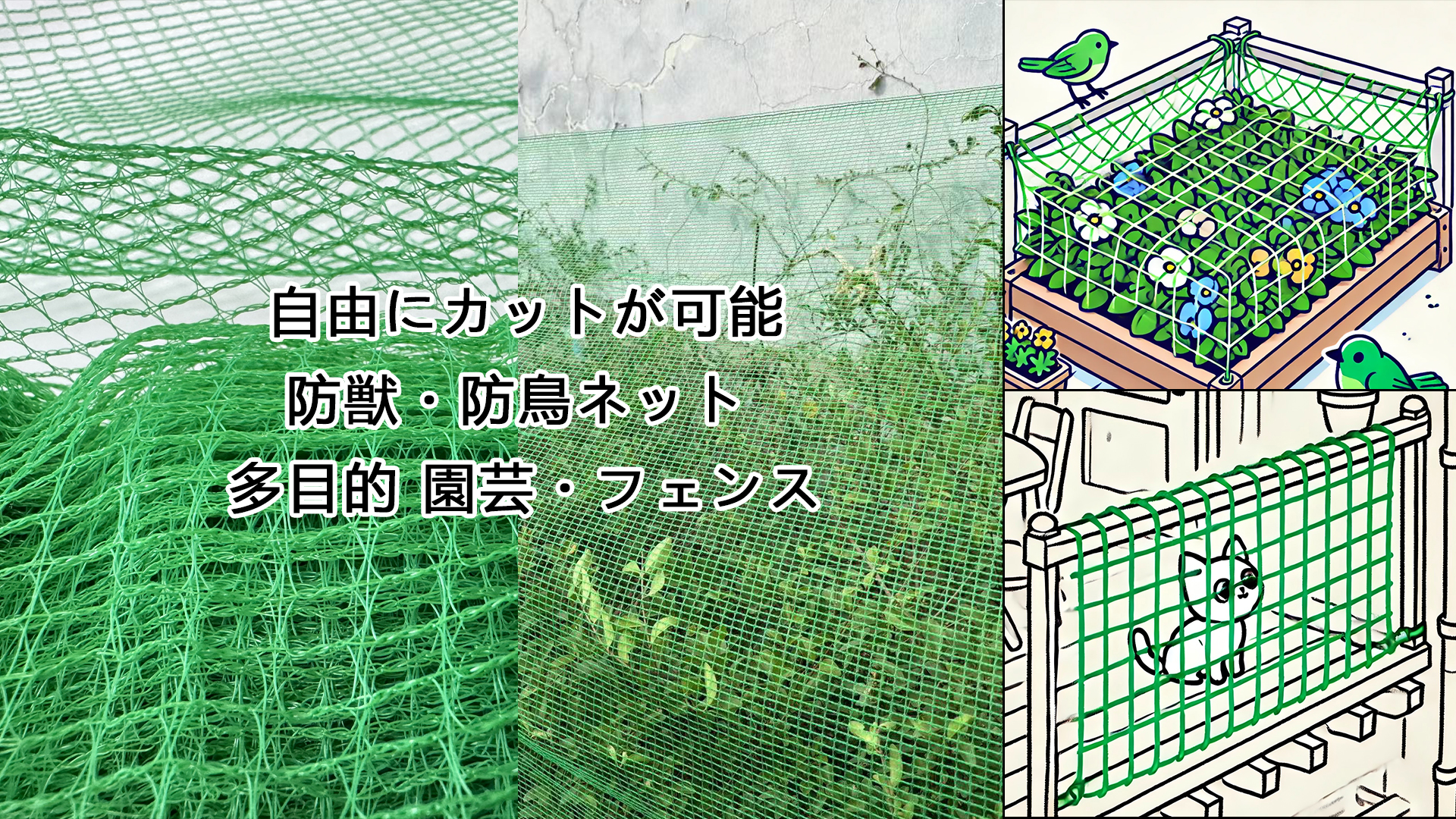 Amazon.co.jp: 幅1.2m×長さ30m 10x5mm目 長さカット可 家庭菜園 防獣