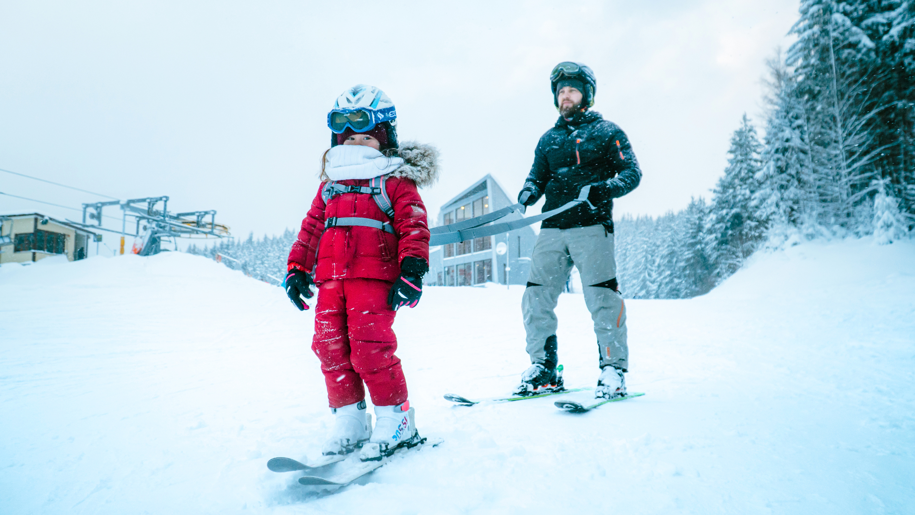 Zaino Imbrago Per Insegnare Sci Ai Bambini - Sicuro, Con Cinghie Regolabili, Per Primi Passi Su Neve - Foto 5