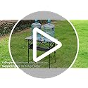 Mesa de camping plegable Anbte de aluminio, 32"x16", color negro miniatura 8