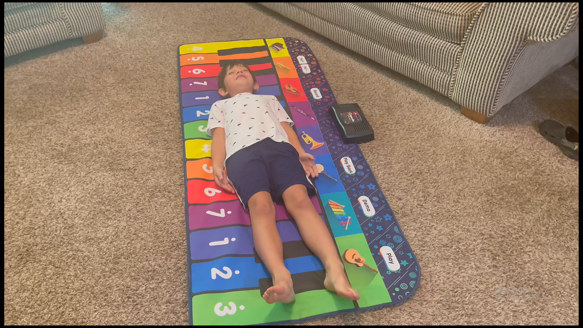 SUNLIN Tapis De Piano Géant 1,8 M – 24 Touches, 10 Chansons, 8 Sons D'instruments, Jouet Musical Pour Enfants Dès 3 Ans