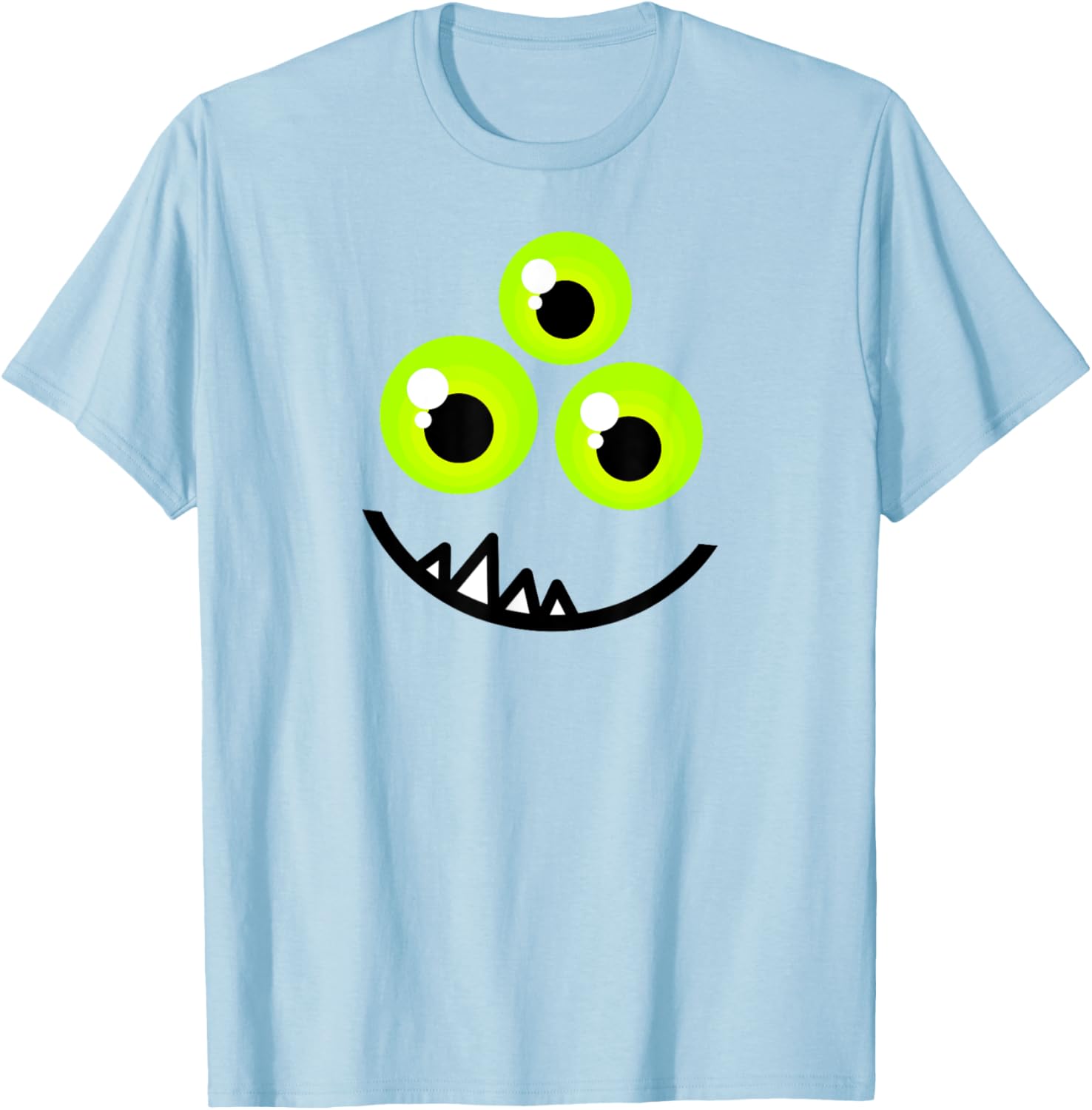 Cute One Eyed Monster Face Green Eyes Halloween Costume T-Shirt