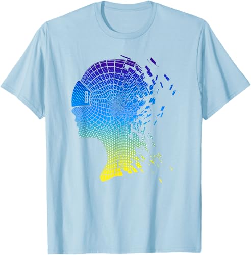 Miniatura 17 de Camiseta con diseño de auriculares de realidad virtual de VR Fans, Negro, S Negro,Azul Marino,Azul Pastel,Plateado,Limón