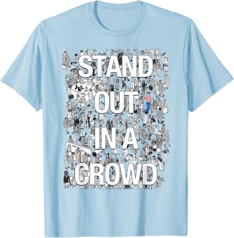 Where's Waldo Shirt - Stand Out Graphic T-Shirt Classic Red White Striped