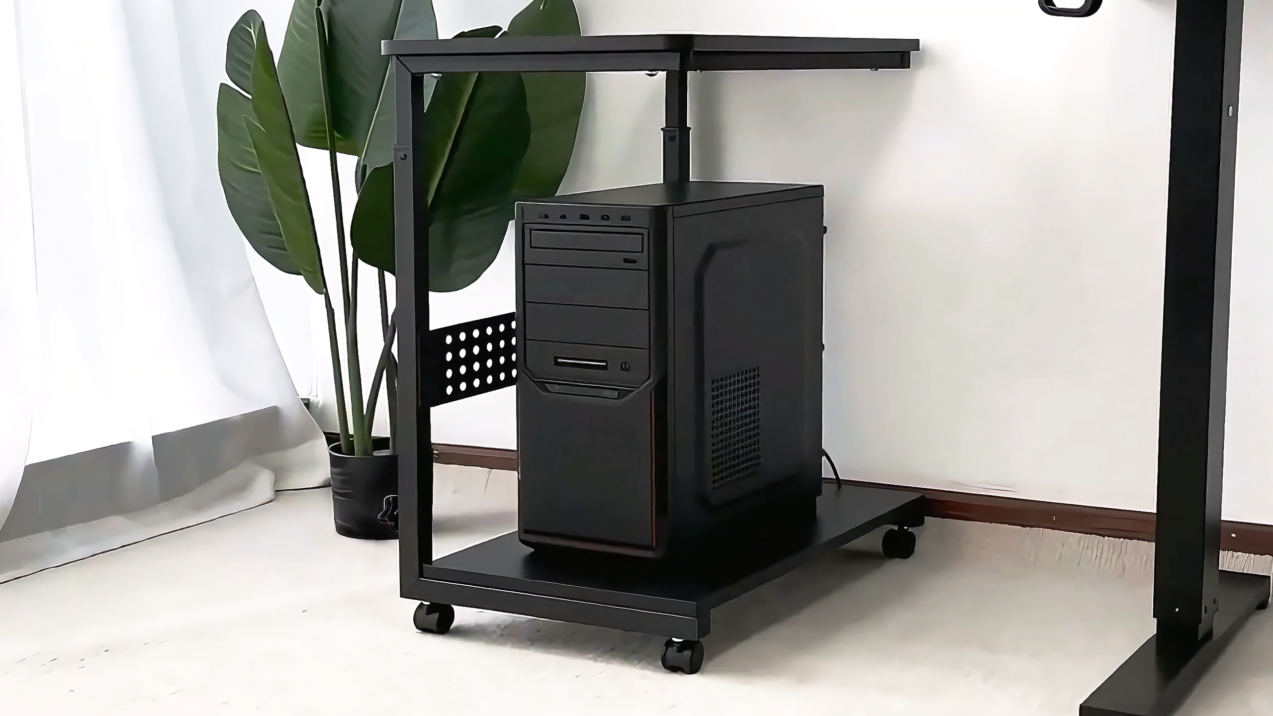 Amazon | Anovara パソコンワゴン pcラック pcワゴン サイドデスク
