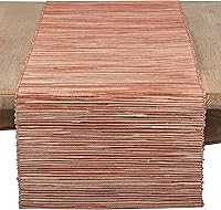 Vista 10 de Saro Lifestyle Colección Melaya Camino de Mesa Tejido Brillante Nubby, 16"x72", Turquesa