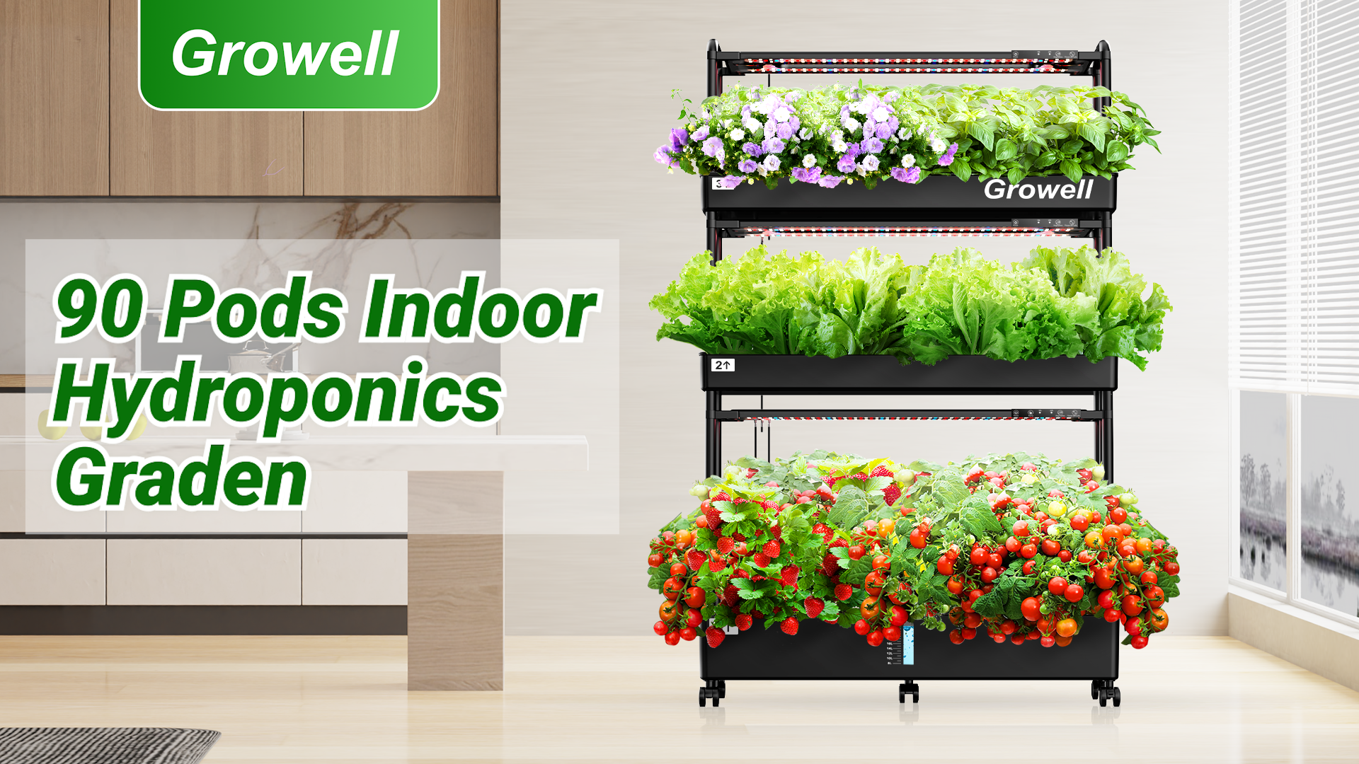 Amazon.com: Growell Large Hydroponics Growing System Kit, 90 Pods