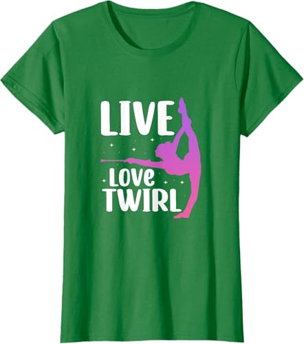 Miniatura 36 de Twirl Baton Twirling Twirler Majorettes T-Shirt Black,Navy Blue,Asphalt Grey,Baby Blue,Cranberry Red,Red,Kelly Green,Brown,Olive Green,Dark Heather