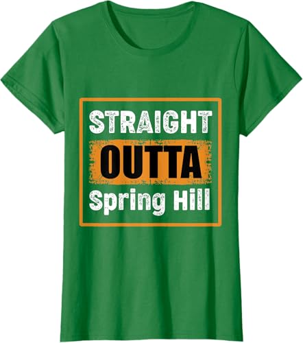 Miniatura 7 de Straight Outta Spring Hill Tennessee USA Vintage Humor T-Shirt Black,Navy Blue,Asphalt Grey,Slate Grey,Cranberry Red,Red,Kelly Green,Brown,Olive