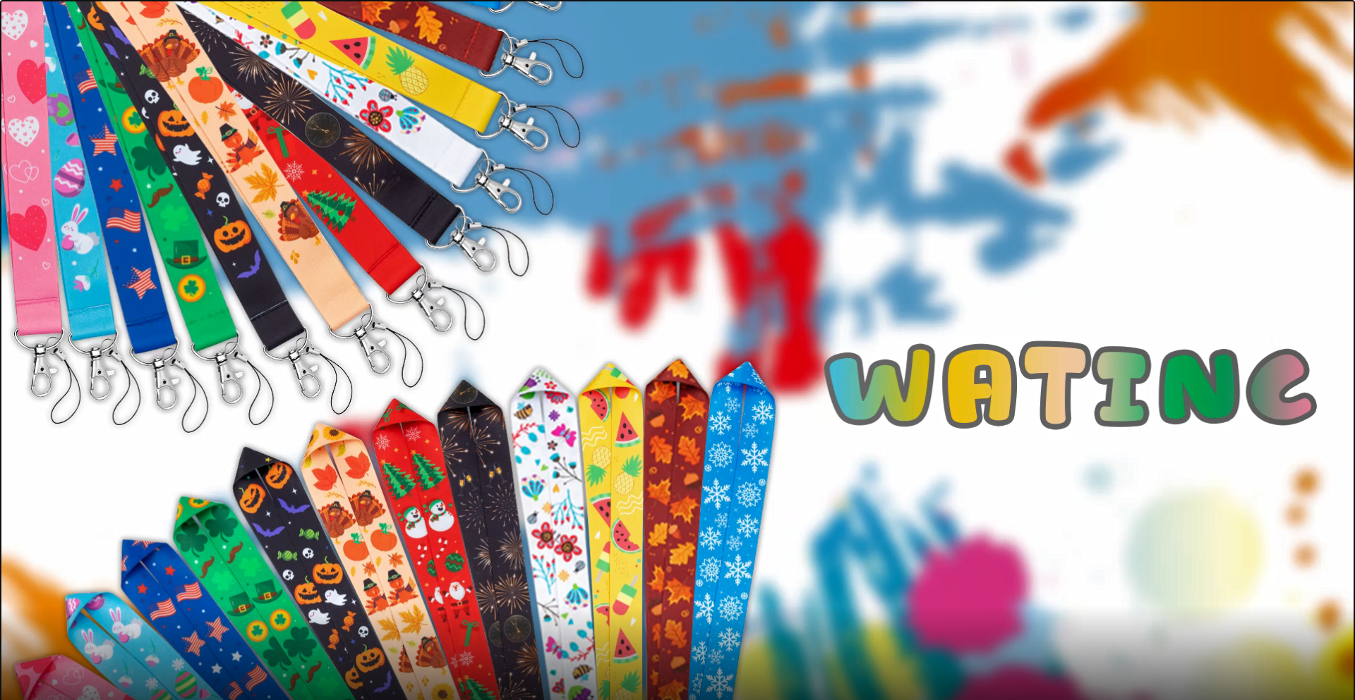 Pajean 12 Pack Seasonal Holiday Lanyards - Summer Themed ID Badge Lanyards With Swivel Hooks - View #5