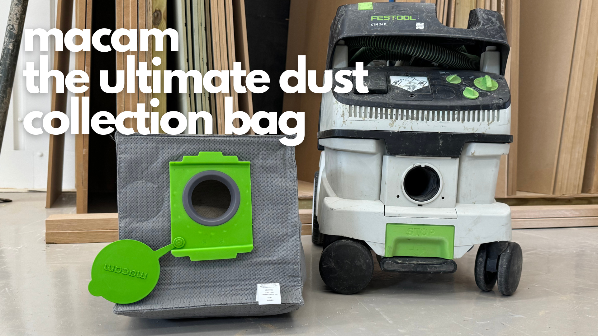 Macam reusable dust bag compatible with Festool CT CTL CTM 36