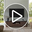 70" Fluted TV Stand for TVs up to 80", Dark Walnut Oak image 7