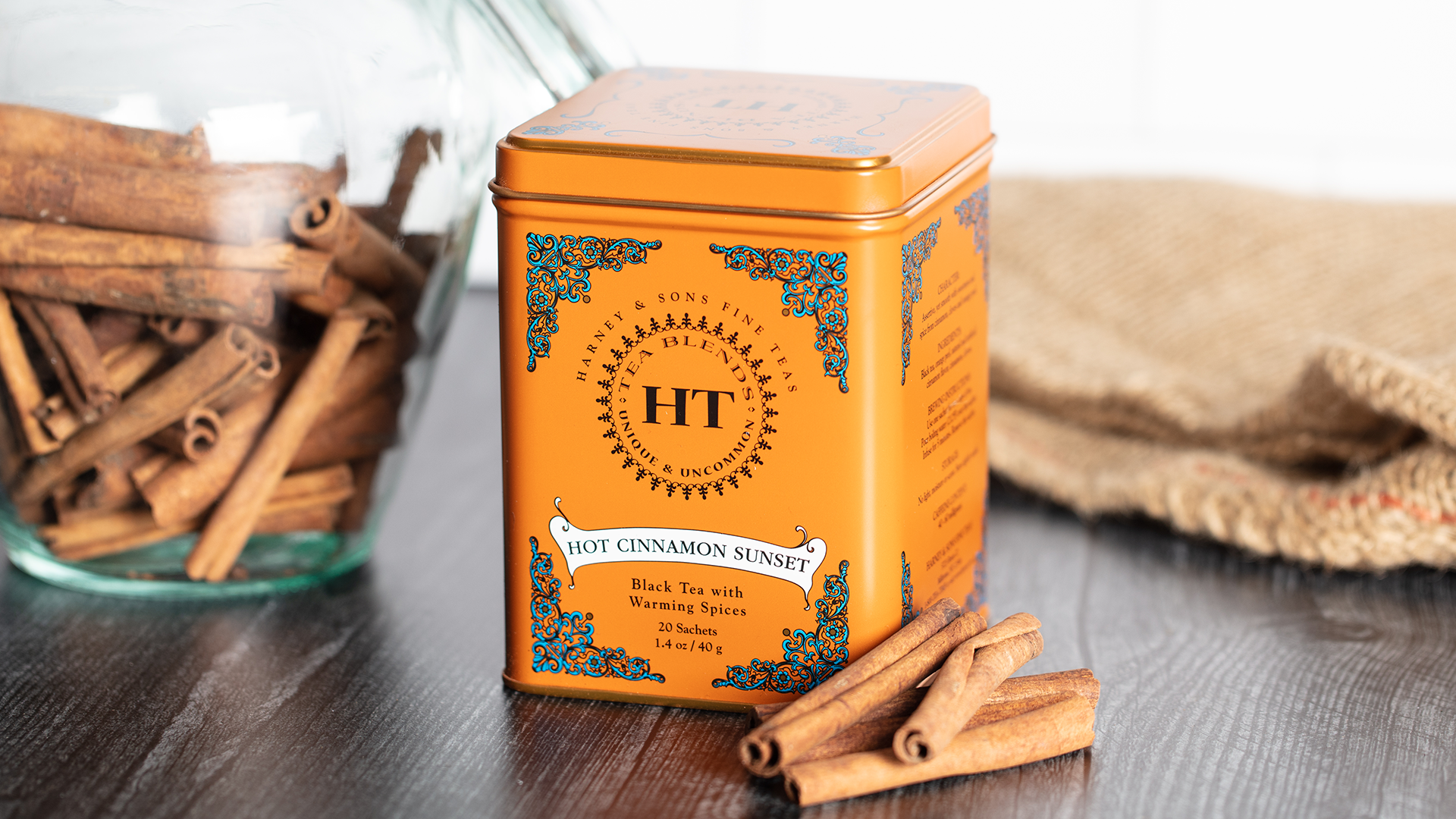 Amazon.com : Harney & Sons Caffeinated Hot Cinnamon Sunset Black