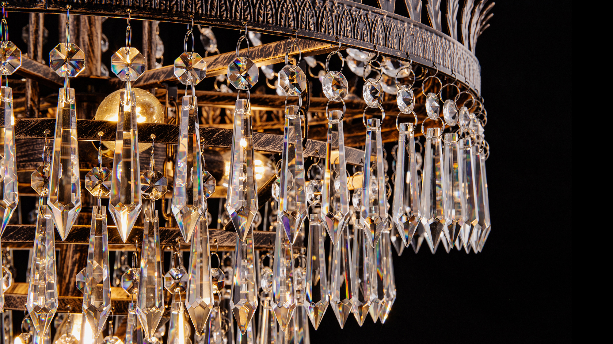 TOCHIC Crystal Chandelier, 7 Lights French Empire Crystals