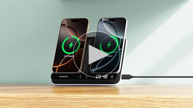 Amazon.co.jp: ワイヤレス充電器 2台、iphone 充電スタンド 2台
