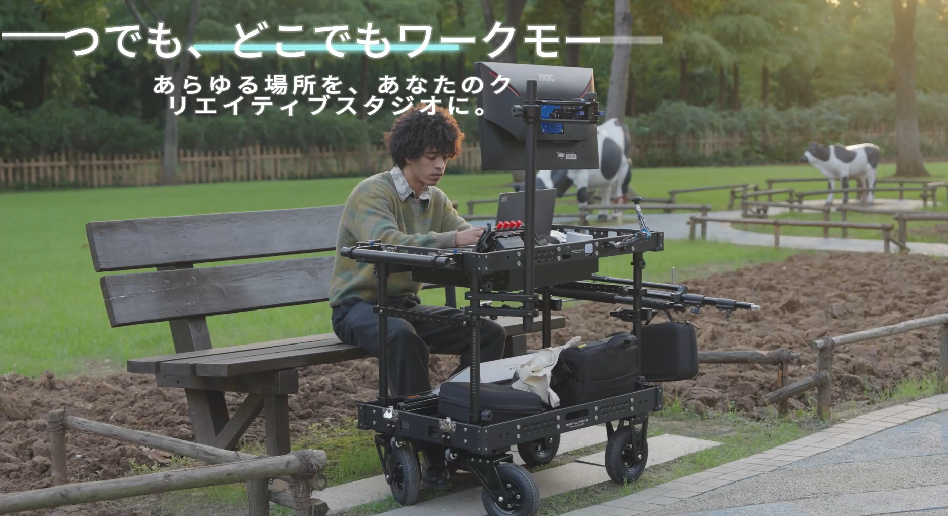Titan cart ビデオカート TARION 折りたたみ式 カメラカート ハンドル