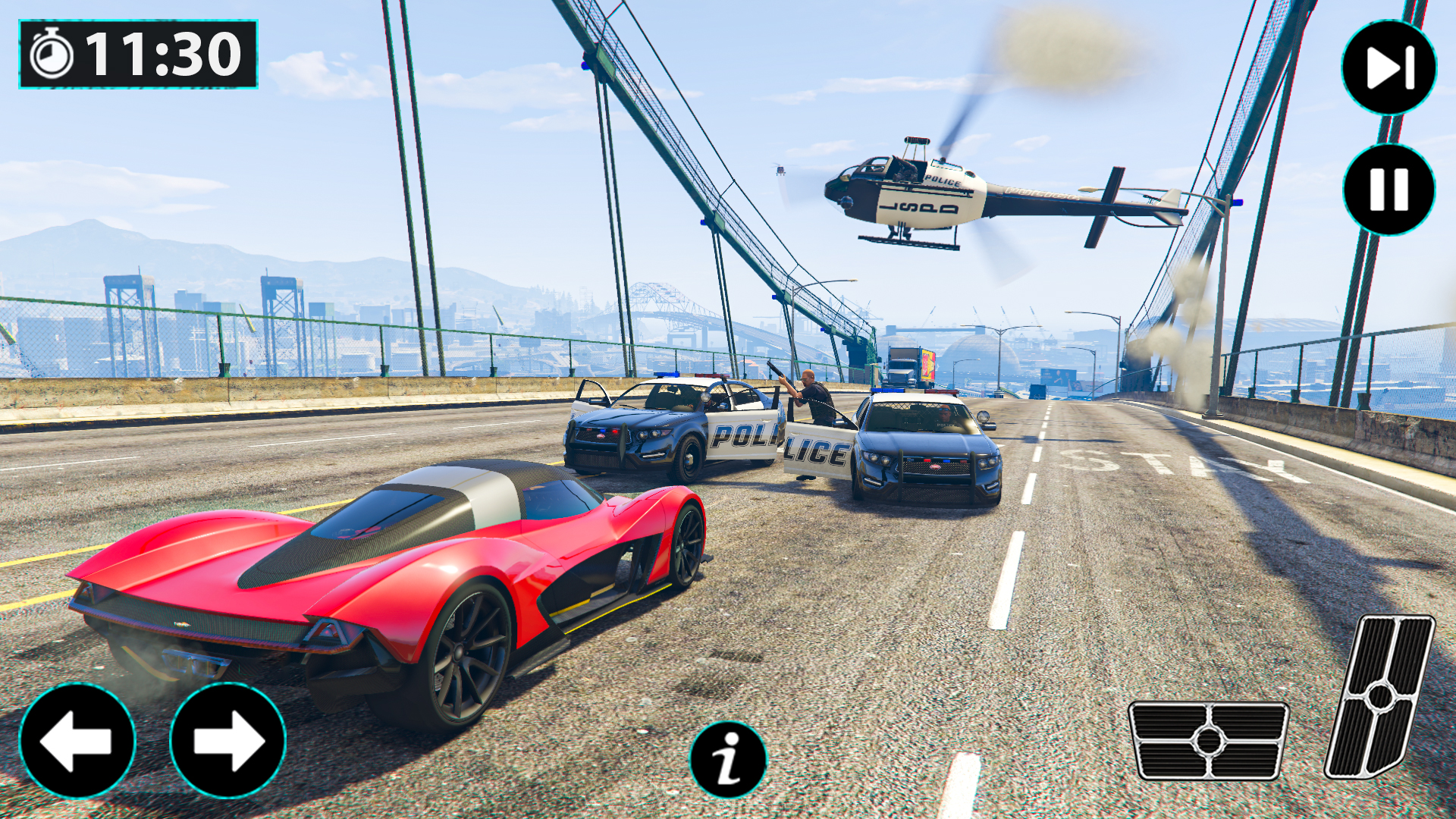 Police Vs Gangster Car Chase Simulator - Cop Car Open world Driving ...