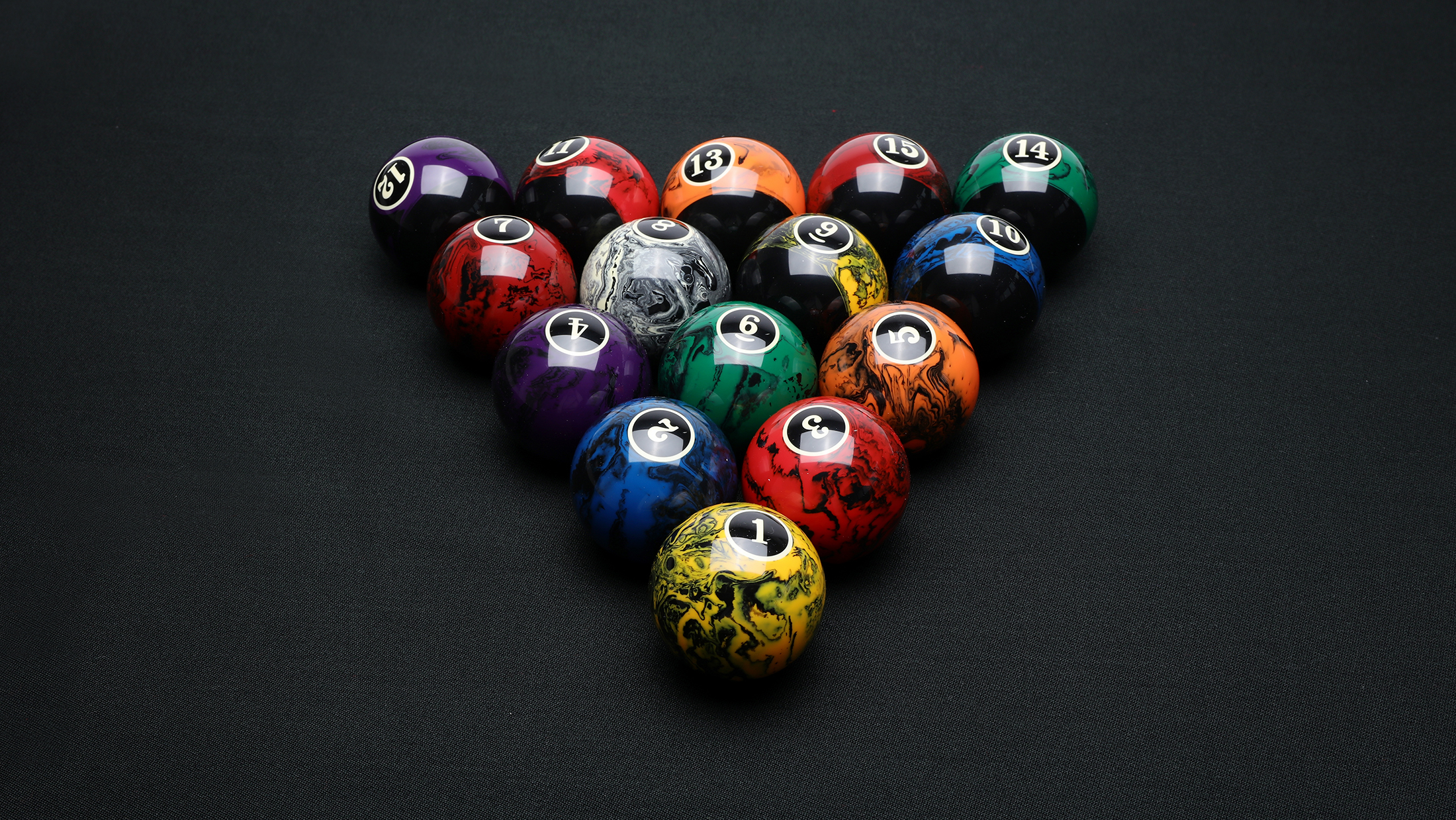 16 Billes De Billard Professionnelles BEKZILY - Résine Polyester, Diamètre 5.7cm, 168g