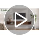 71" Floating TV Stand Up to 90'' TVs, Solid Wood Media Console image 7