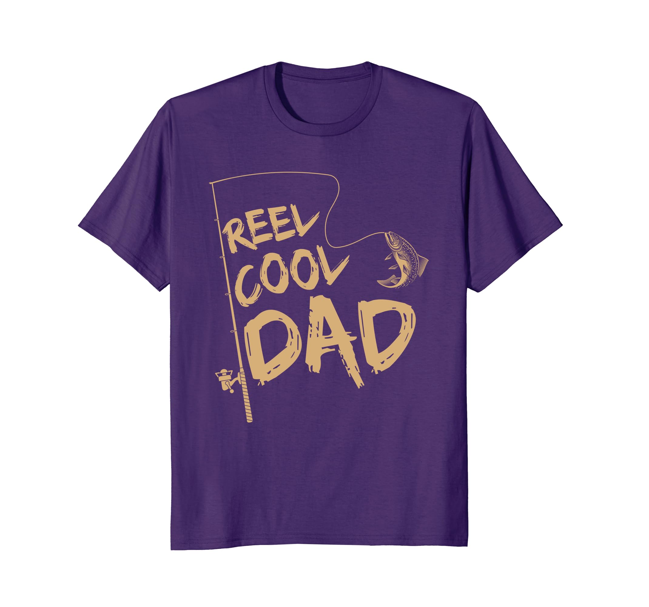 Reel Cool Dad Fishing Reel Fisherman Catching Fish T-Shirt-anz