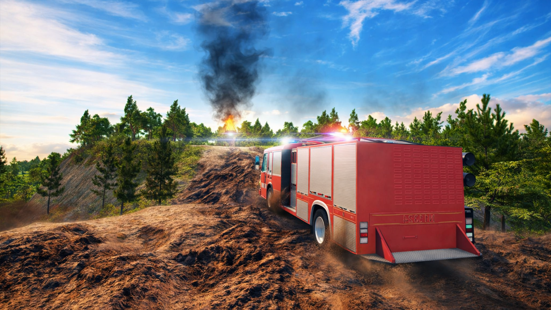 Fire Engine Driving Simulation Training Extreme Fire Truck Driving: Offroad Uphill Simulator-App im Amazon Appstore