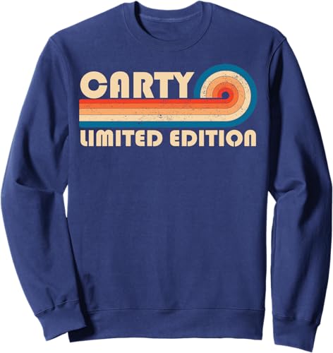 Miniatura 5 de CARTY Surname Retro Vintage 80s 90s Birthday Reunion Sweatshirt