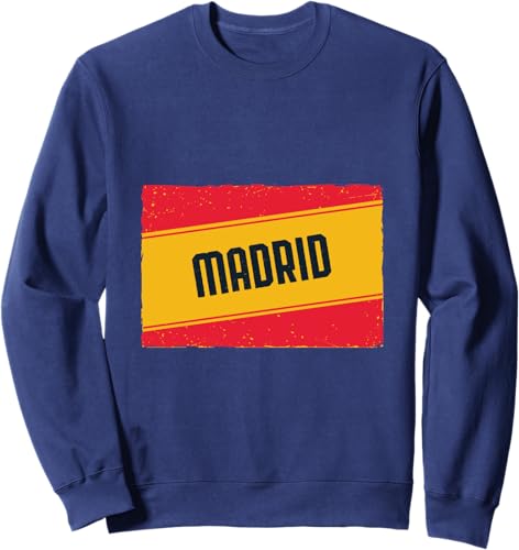 Miniatura 6 de España Spanish Flag Distressed Spain Madrid Sweatshirt