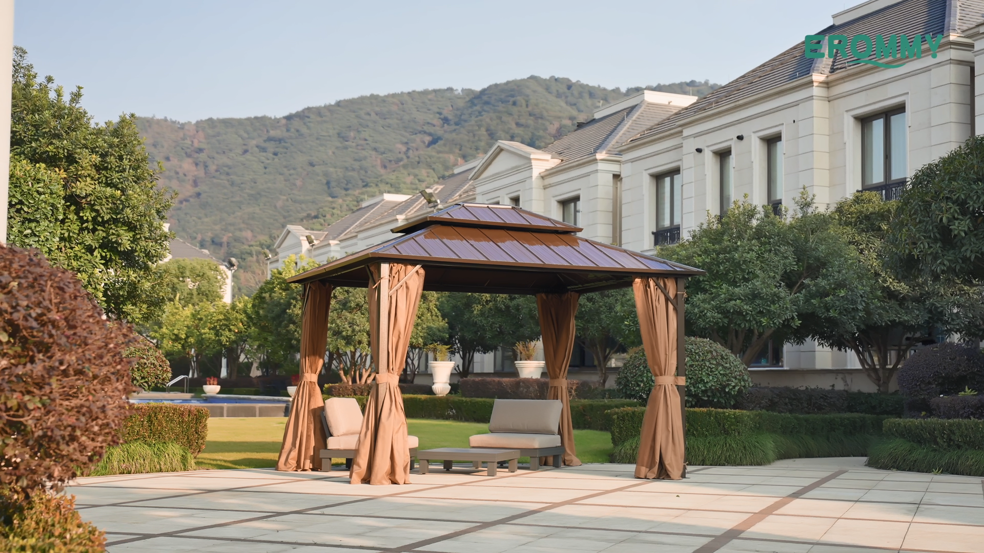 Amazon.com : EROMMY 10'x12' Gazebo Hardtop, Galvanized Steel