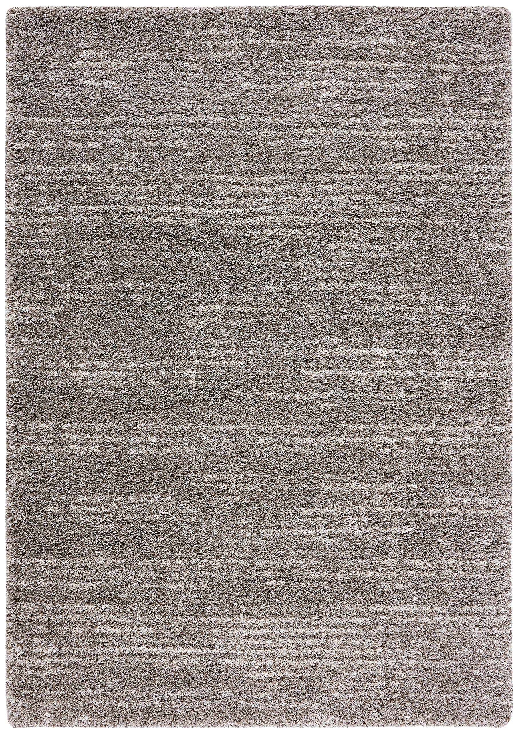 SAFAVIEH Hudson Shag Collection Area Rug - 8' x 10', Grey & Ivory, Modern Abstract Design, Non-Shedding & Easy Care, 2-inch Thick Ideal for High Traffic Areas in Living Room, Bedroom (SGH297F)