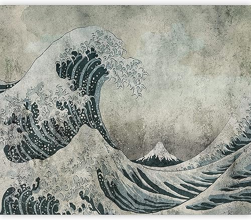 artgeist Mural de pared Great Wave of Kanagawa de 135 x 101 pulgadas, papel pintado autoadhesivo XXL despegar y pegar, adhesivo grande, papel de