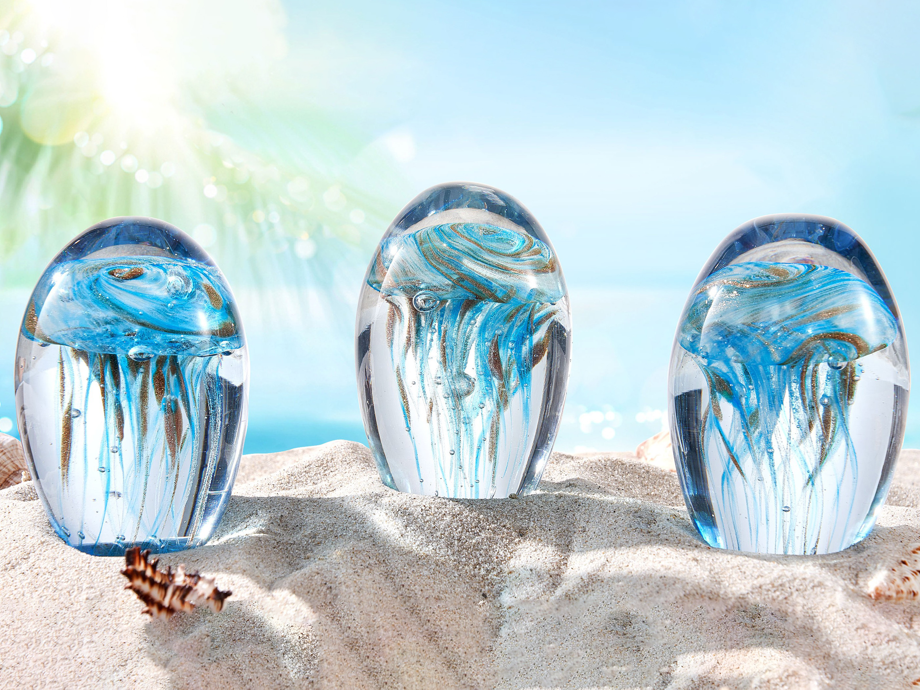 Presse-papier - Grote kobalt blauwe bal - Glas - online veiling Catawiki