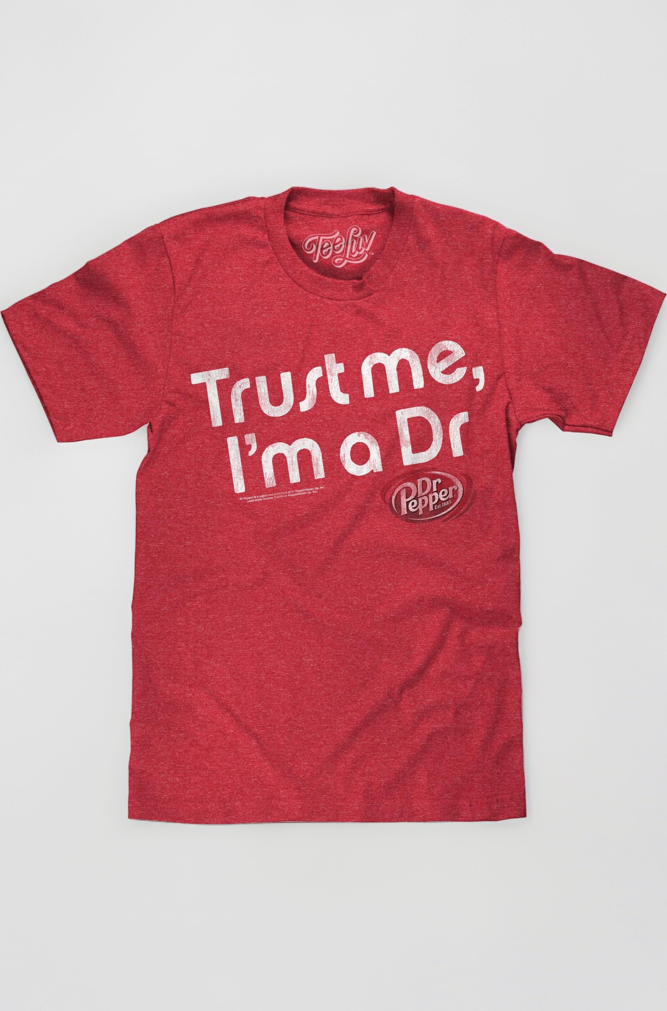 Dr Pepper Shirt Trust Me I'm A Dr - Retro Dr Pepper Graphic Tee Shirt (Large) Red Heather