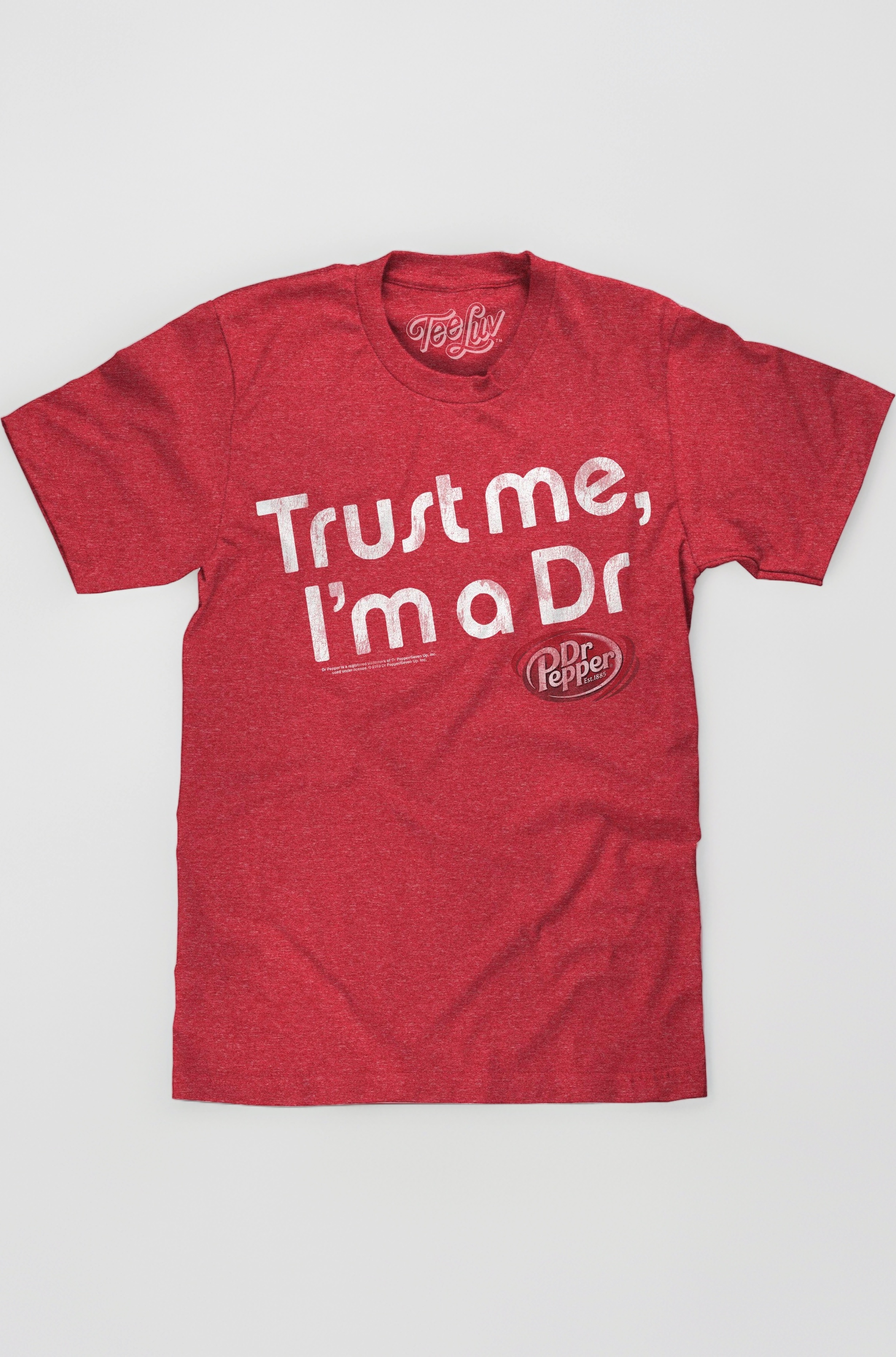 Dr Pepper Shirt Trust Me I'm A Dr - Retro Dr Pepper Graphic Tee Shirt (Large) Red Heather