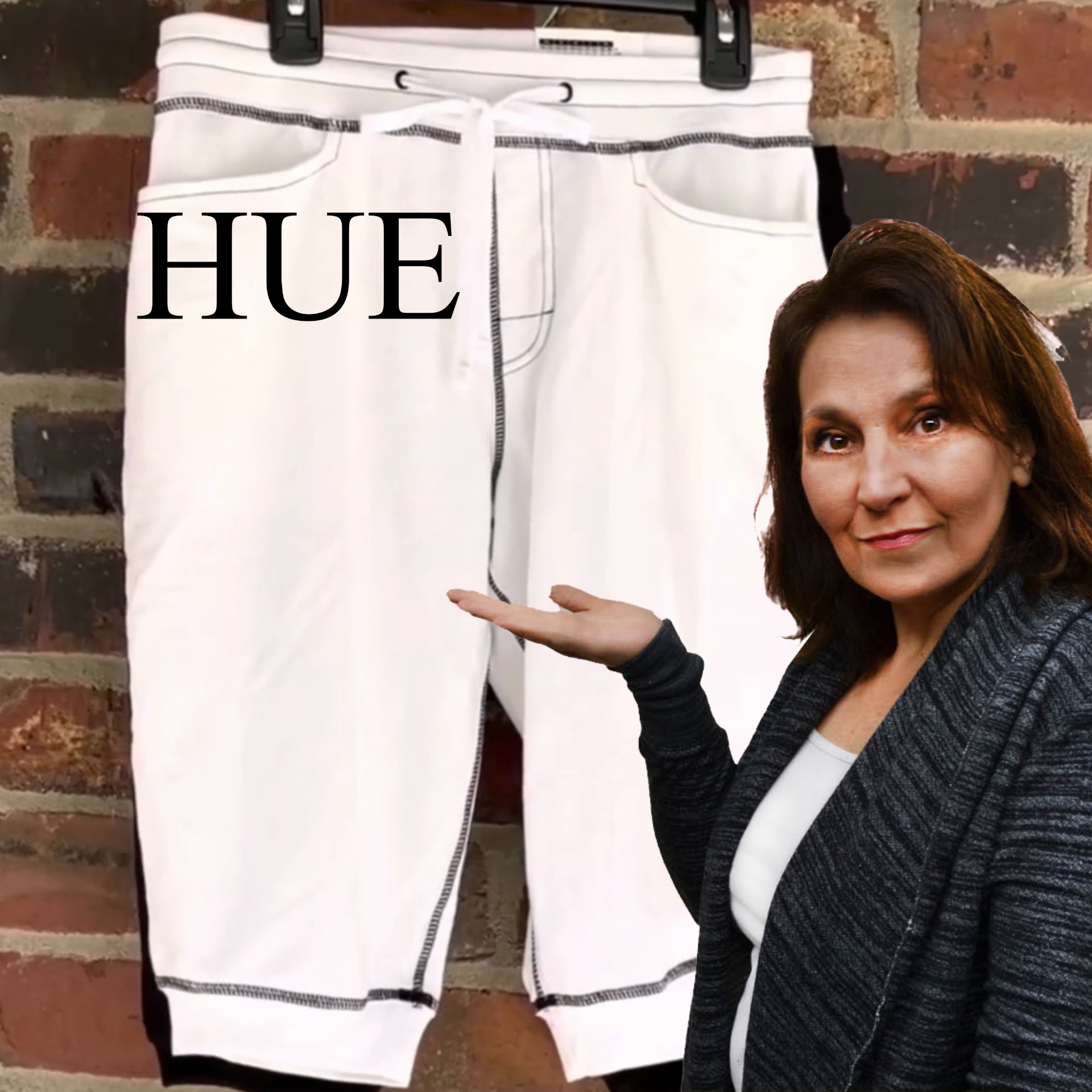 Hue Women's Chill Cotton Knit Long Shorts - Bermuda Length, Drawstring Waist, X-Small, Black - View #6