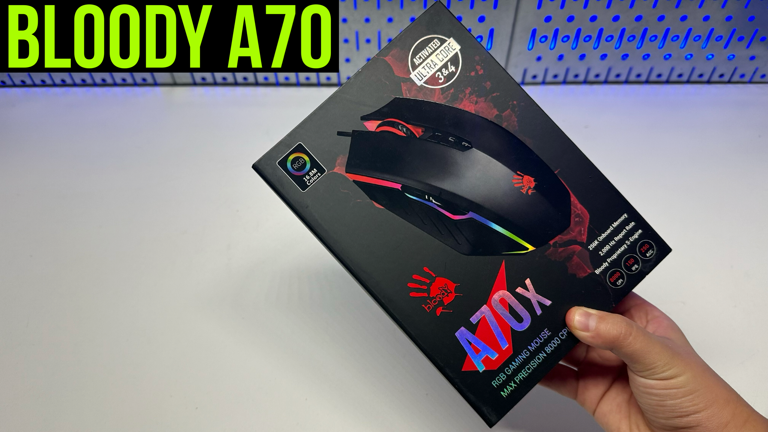 Watch Bloody a70x drag clicking mouse unboxing on Amazon Live