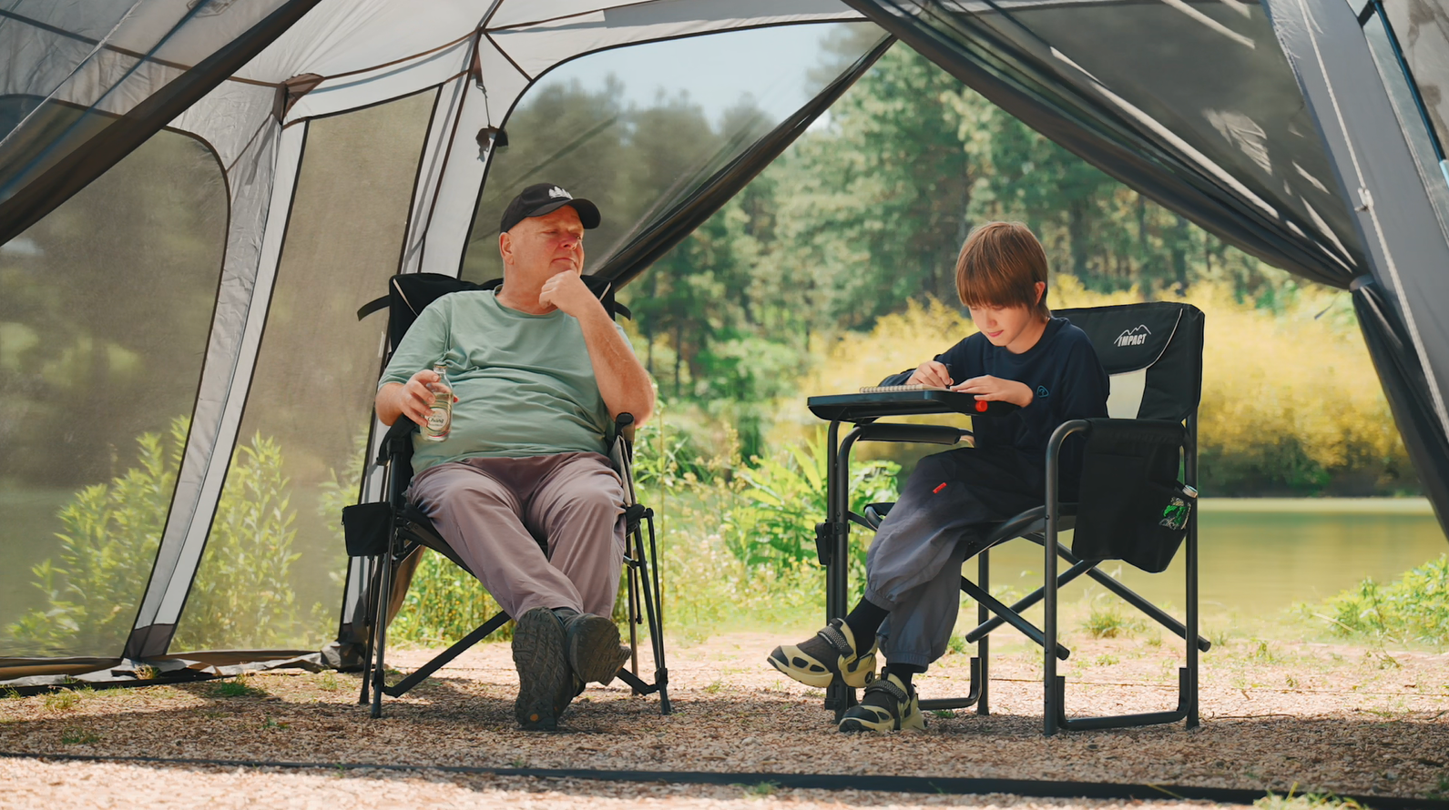 Silla de camping plegable de respaldo alto oversized, 400 libras miniatura 7