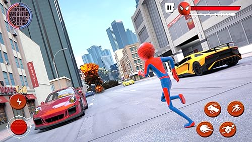 stickman voador super-herói corda herói crime cidade campo de batalha: jogos de sobrevivência de sti