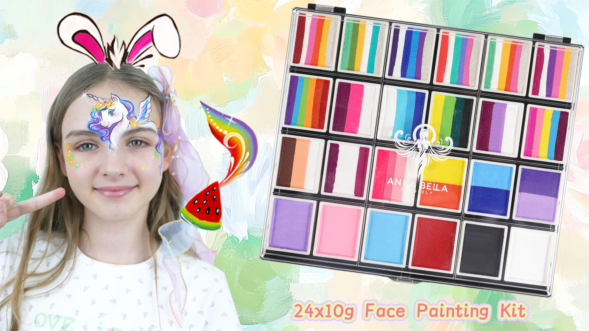 Amazon.com: Anka Bella Professional Washable 24x10gm Face Paint