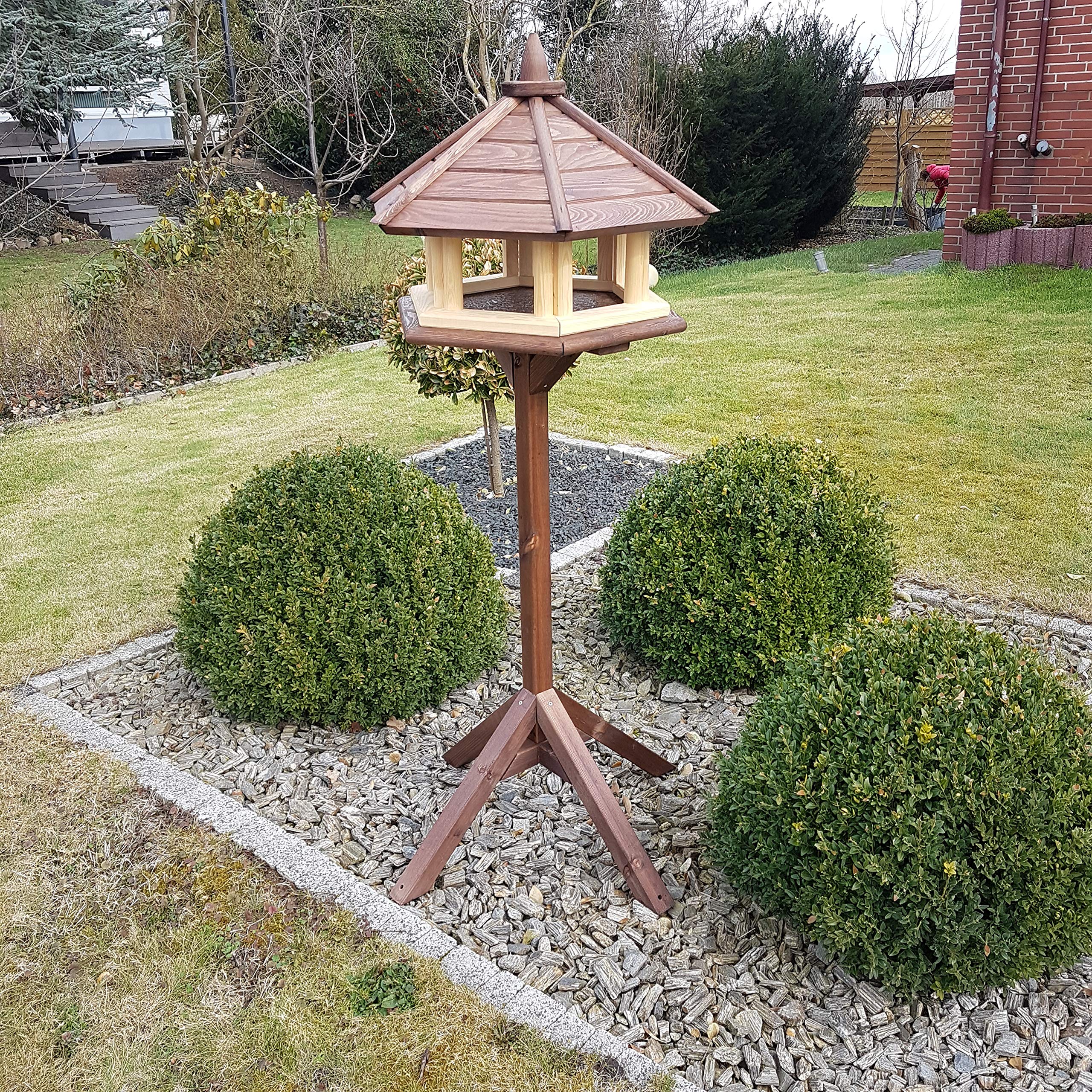 Vogelhaus & Ständer Futterhaus Gartendeko aus Holz XXL Nr 3
