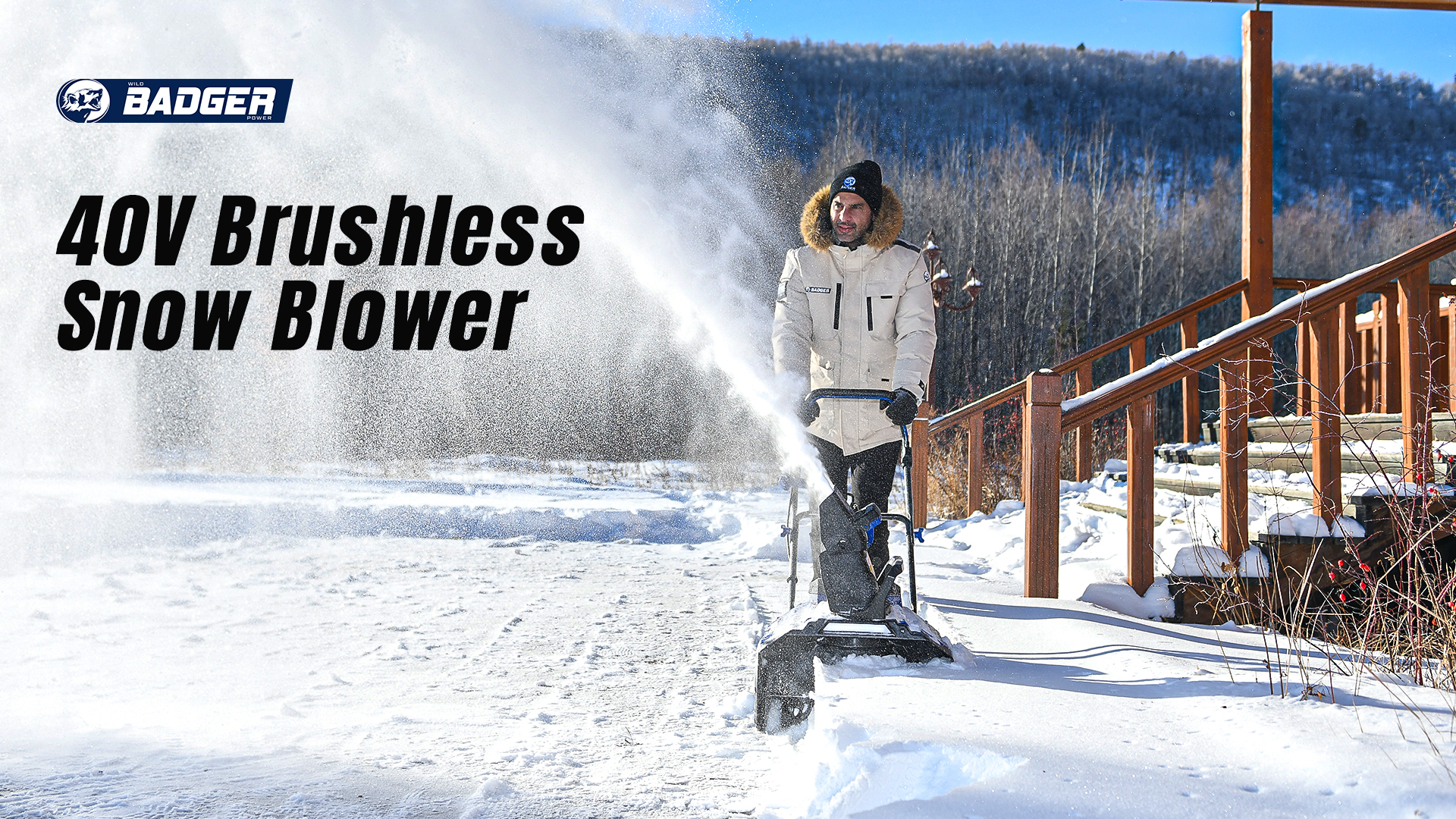 Amazon.com : Wild Badger Power 40V 20-in Cordless Electric Snow