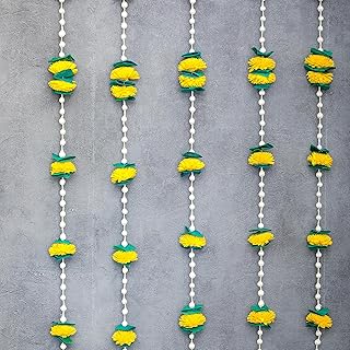 Shola Marigold Garlands - Indian/American Diwali Decor, Artificial Garla...