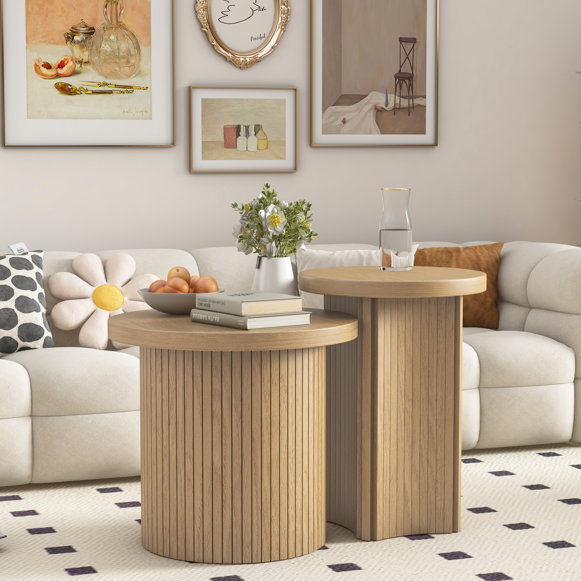 大小2つセット dareels TWO NEST TABLE re:ceno B1egshrlX6L.jpg