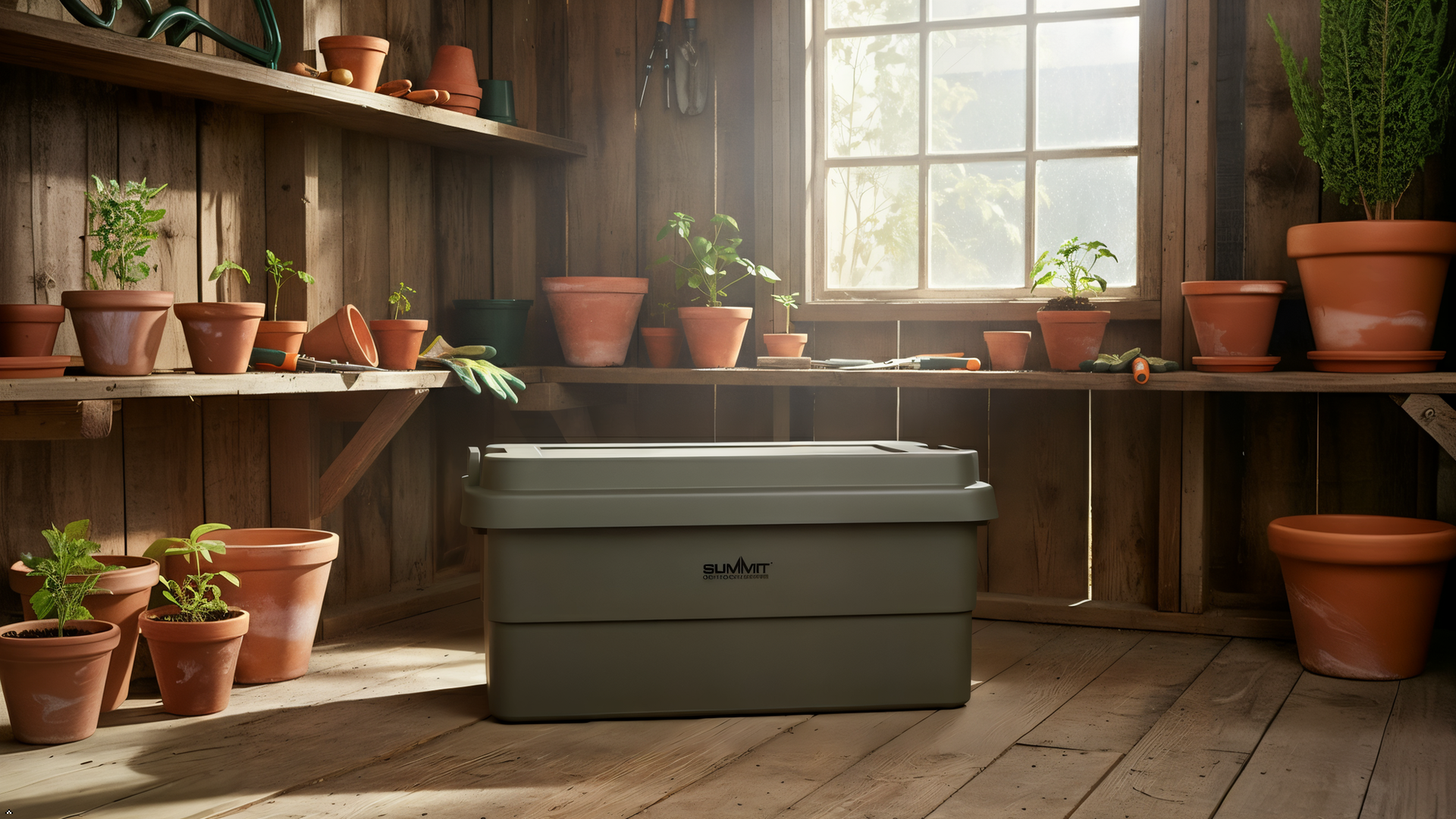 VFM e-Store - 70L Storage Boxes With Lids - Durable Green Camping