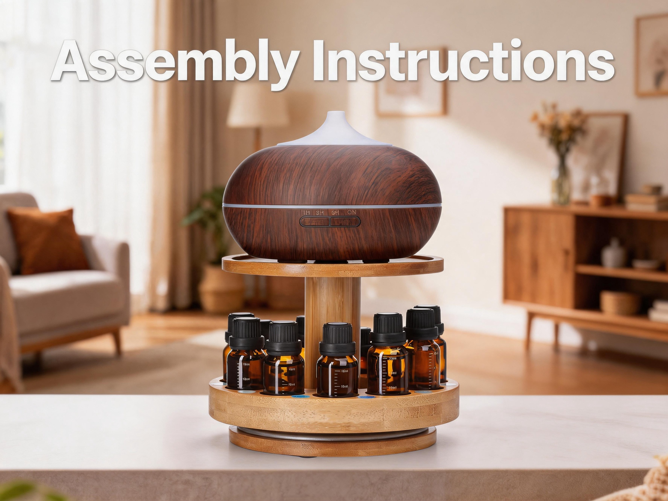 Amazon.com: TJ.MOREE Bamboo Essential Oil Organizer 2-Tier