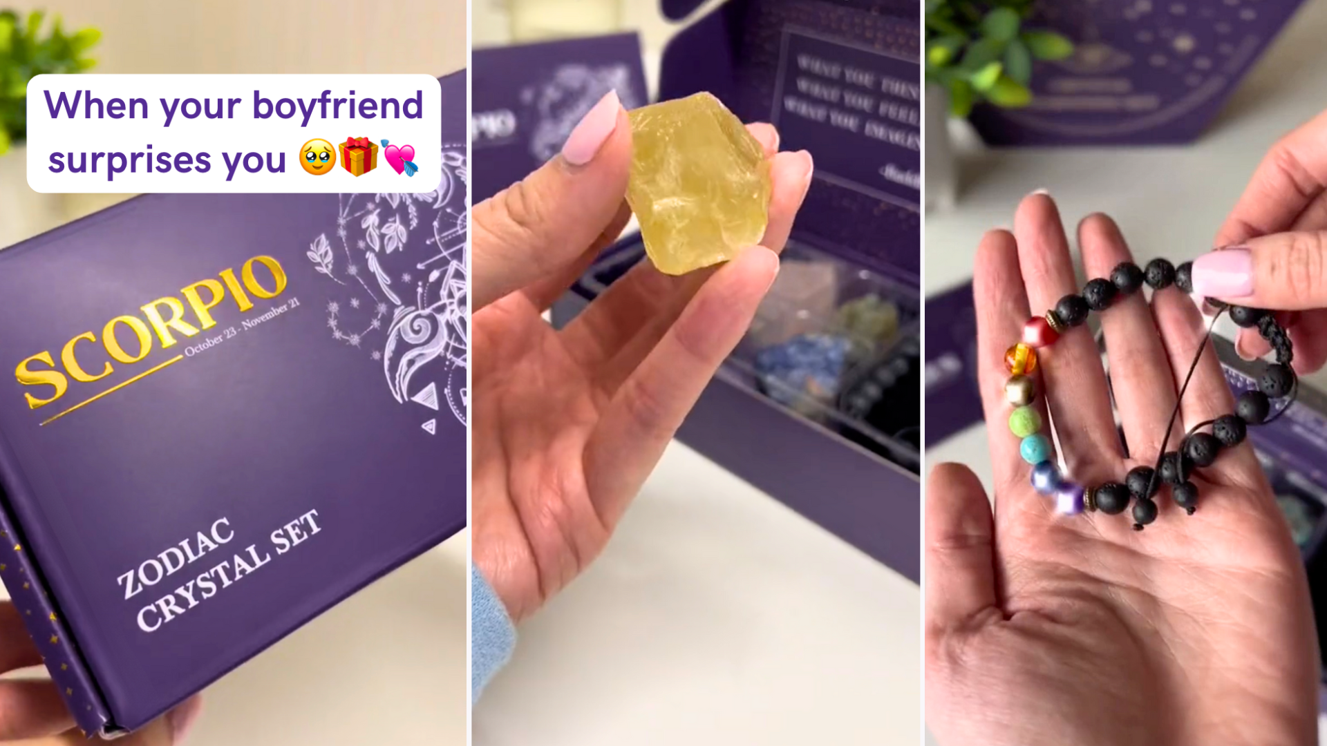 KARMABOX Virgo Gifts for Women - Virgo Crystal Healing Stone Gift